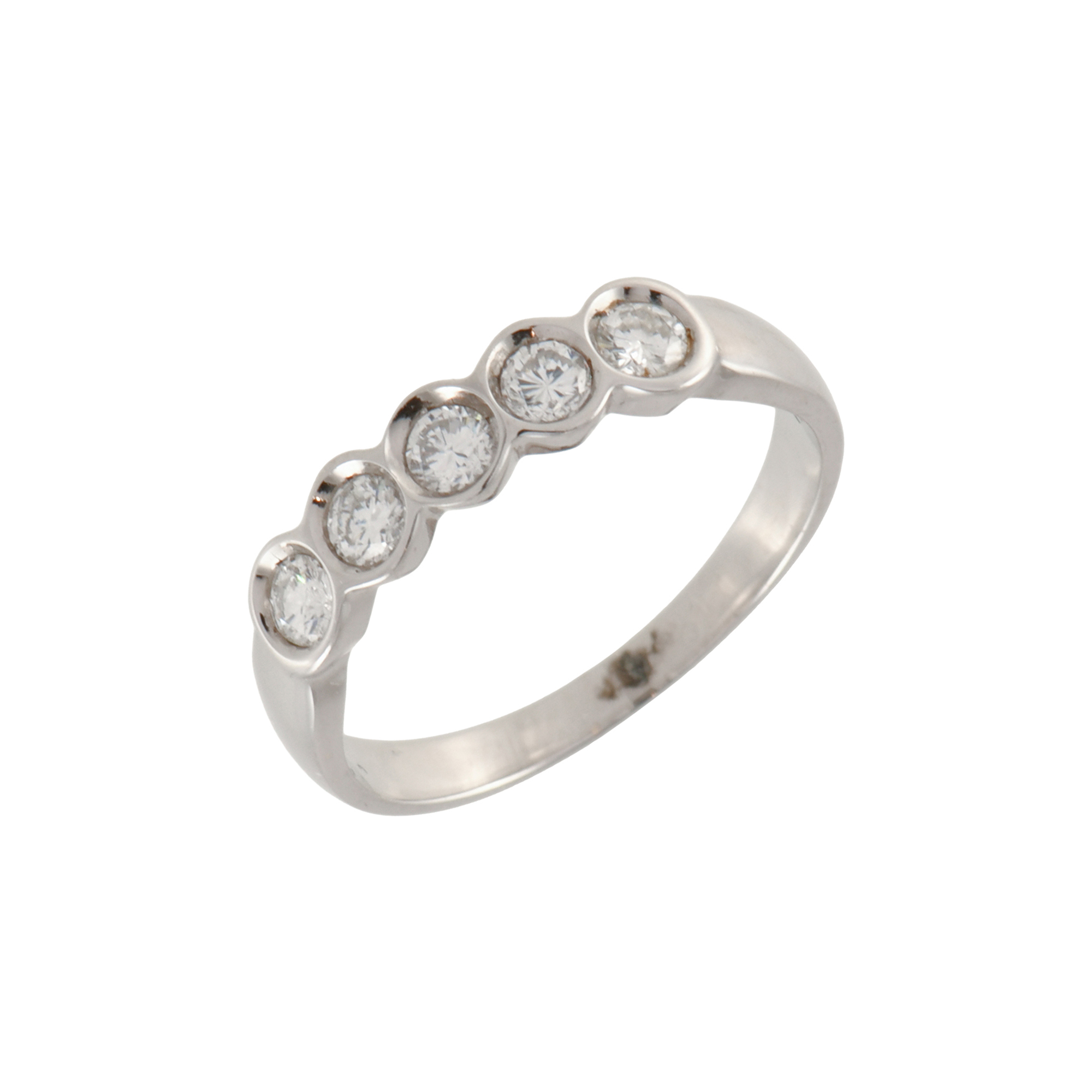 Anillo cinquillo de diamantes.