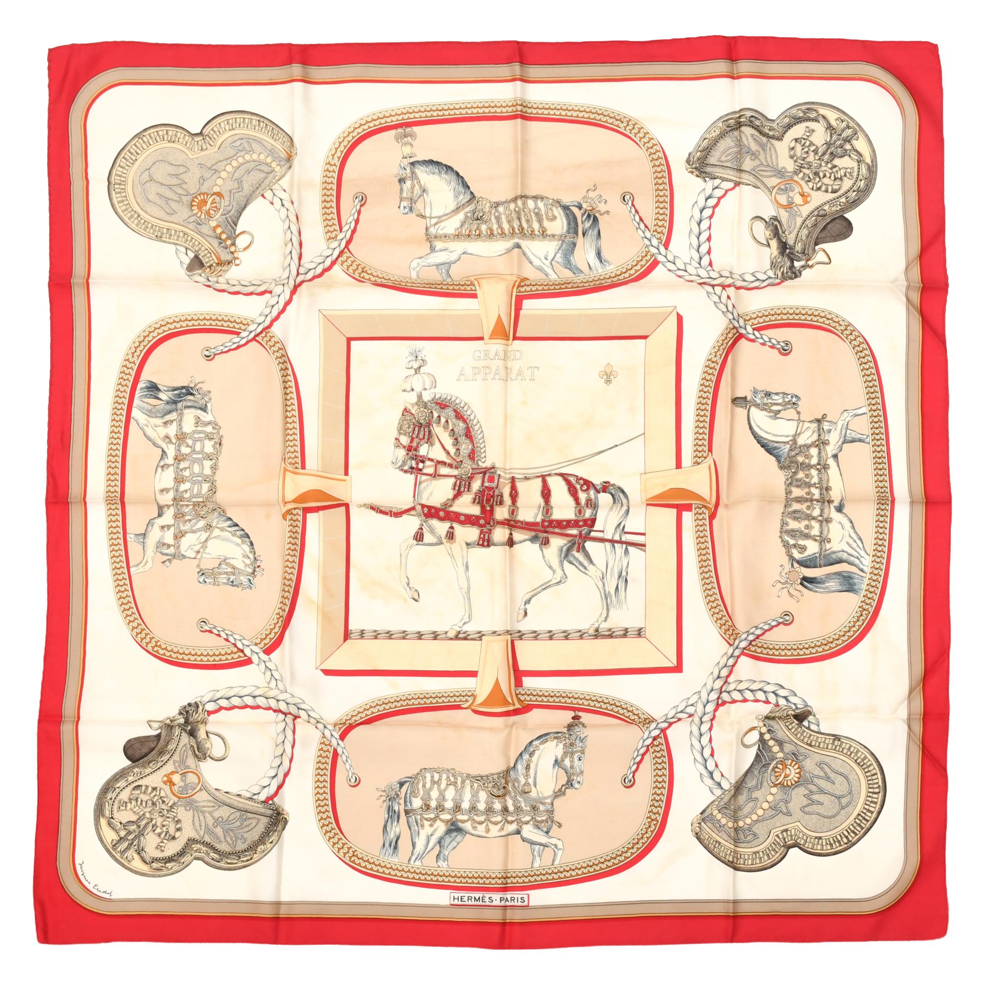 HERMÈS. 'Grand Apparat' shawl.