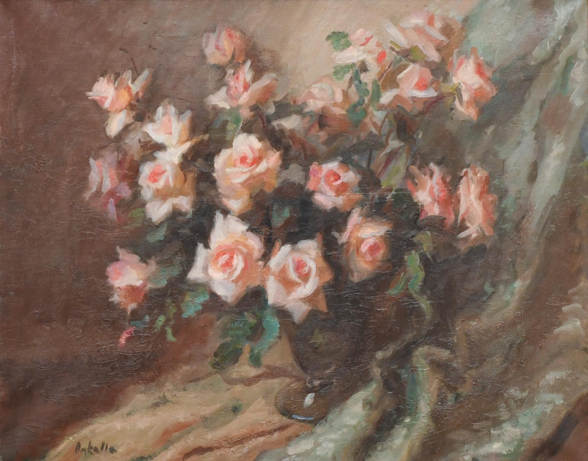 PERE BATALLA XATRUCH (1893-1968). "Still life with roses".