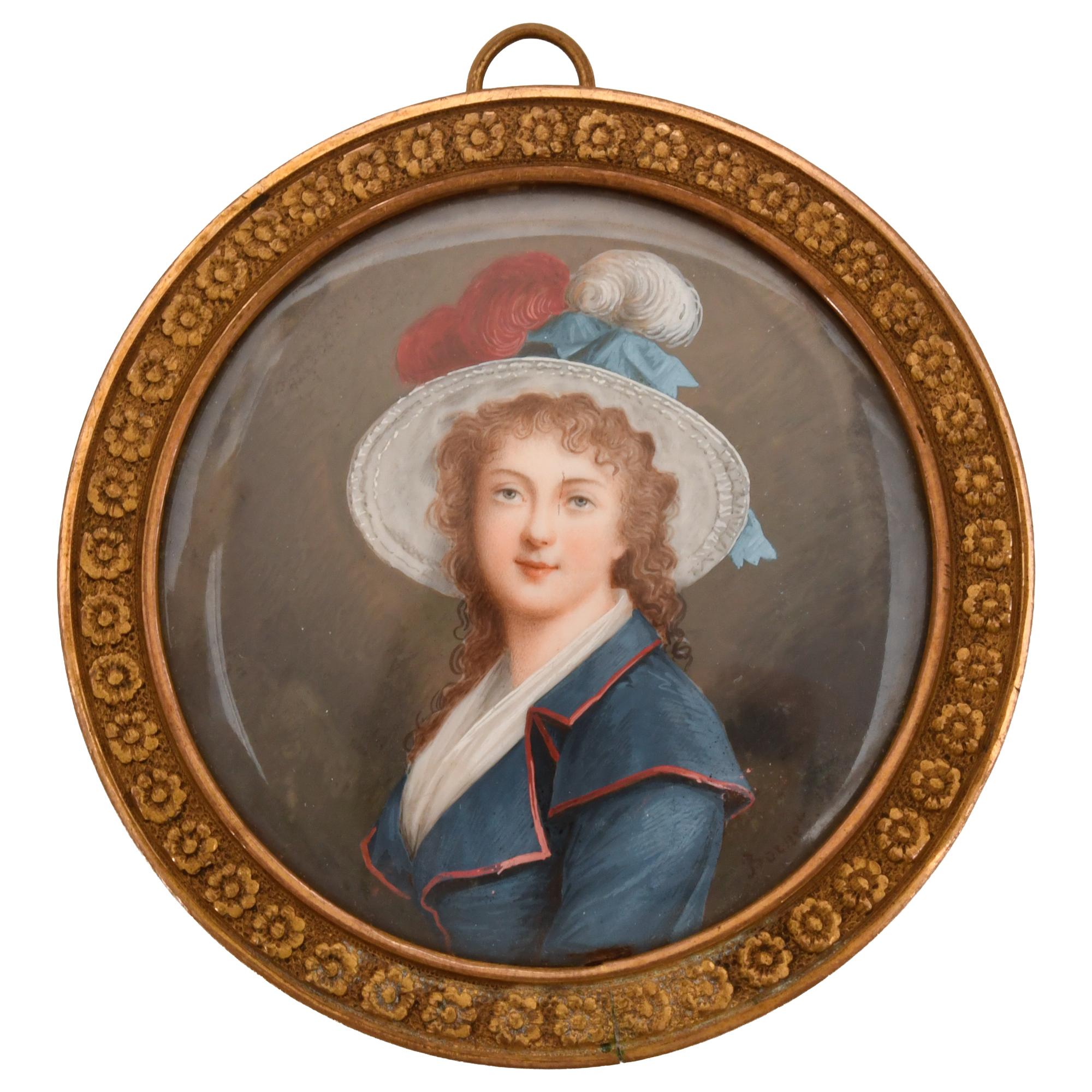 CLAUDE BORNET (1730-1804). Portrait of a lady, 1787.