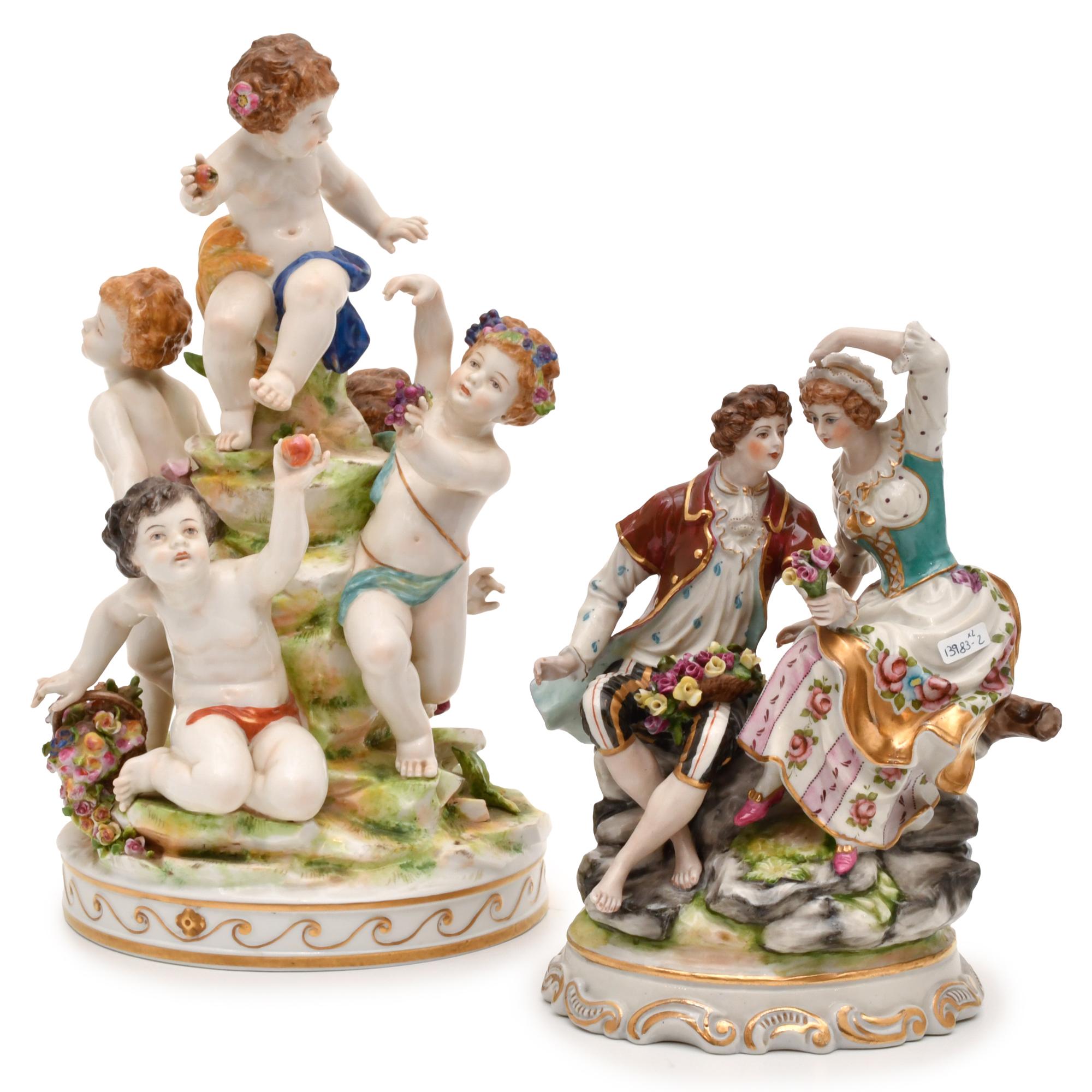 20TH CENTURY SPANISH SCHOOL. Pair of figural groups.