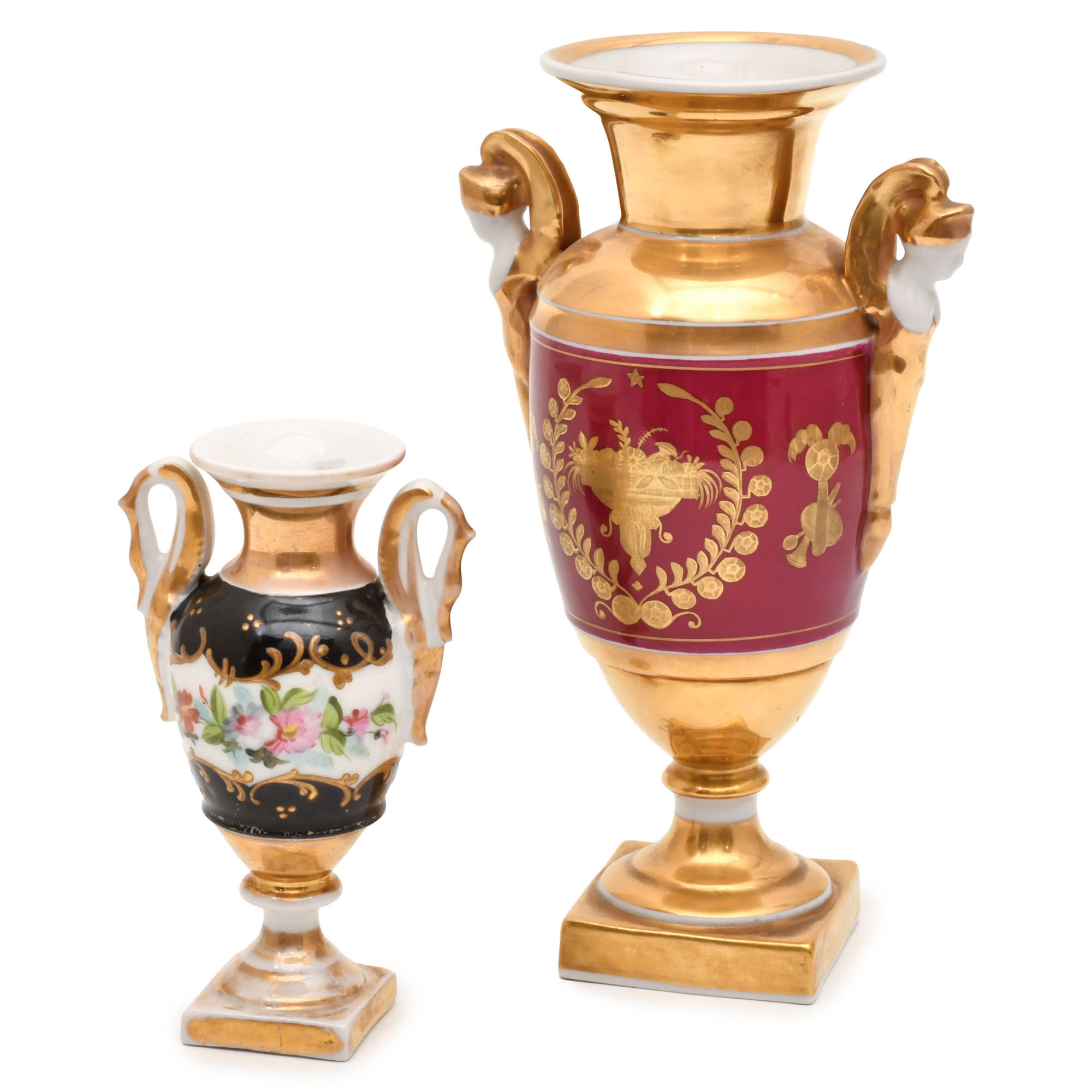 AFTER SÈVRES MODELS, two small vases, 20th century.
