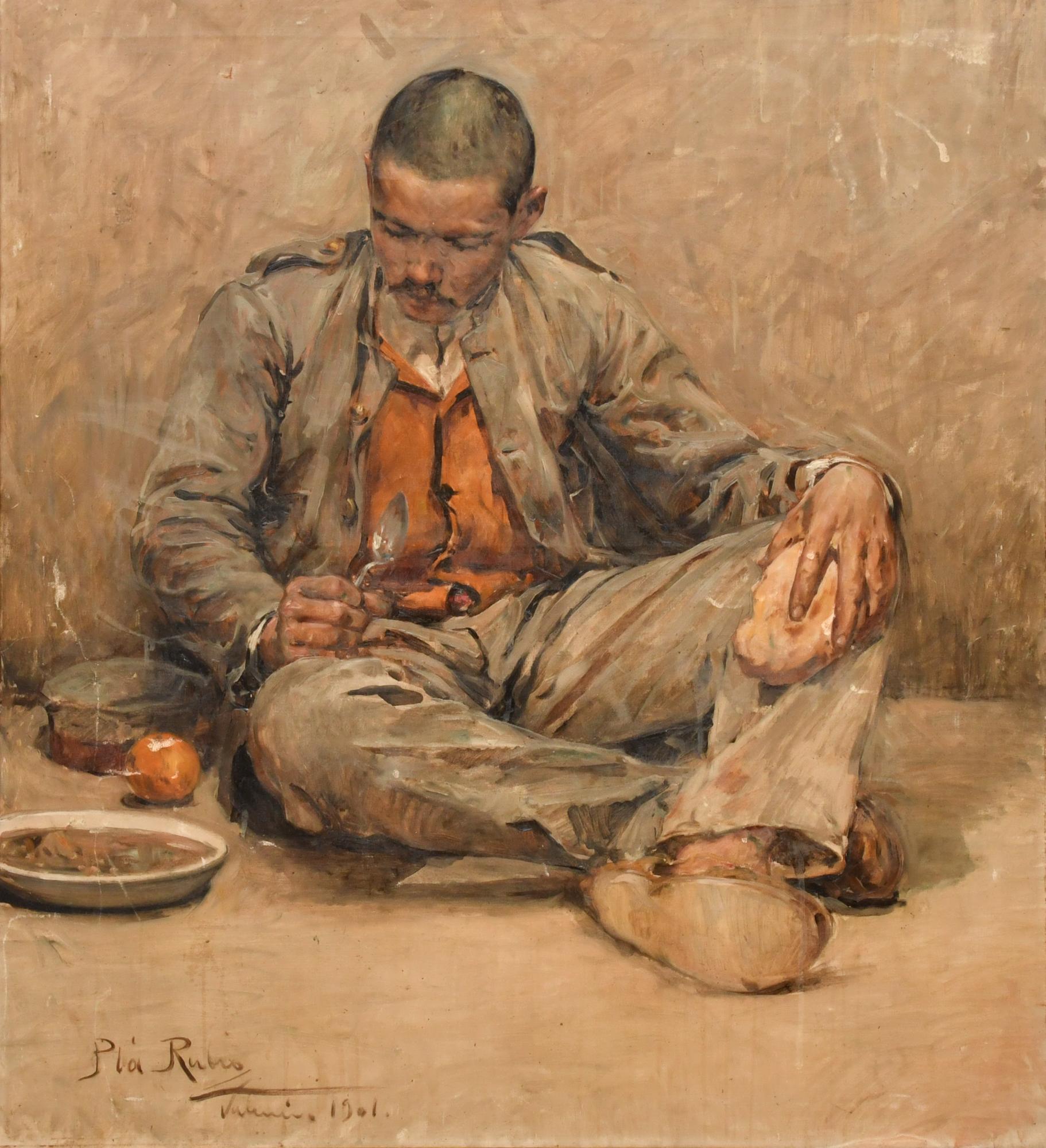 ALBERTO PLA I RUBIÓ (1867-1937). "Soldier", Valencia, 1901.