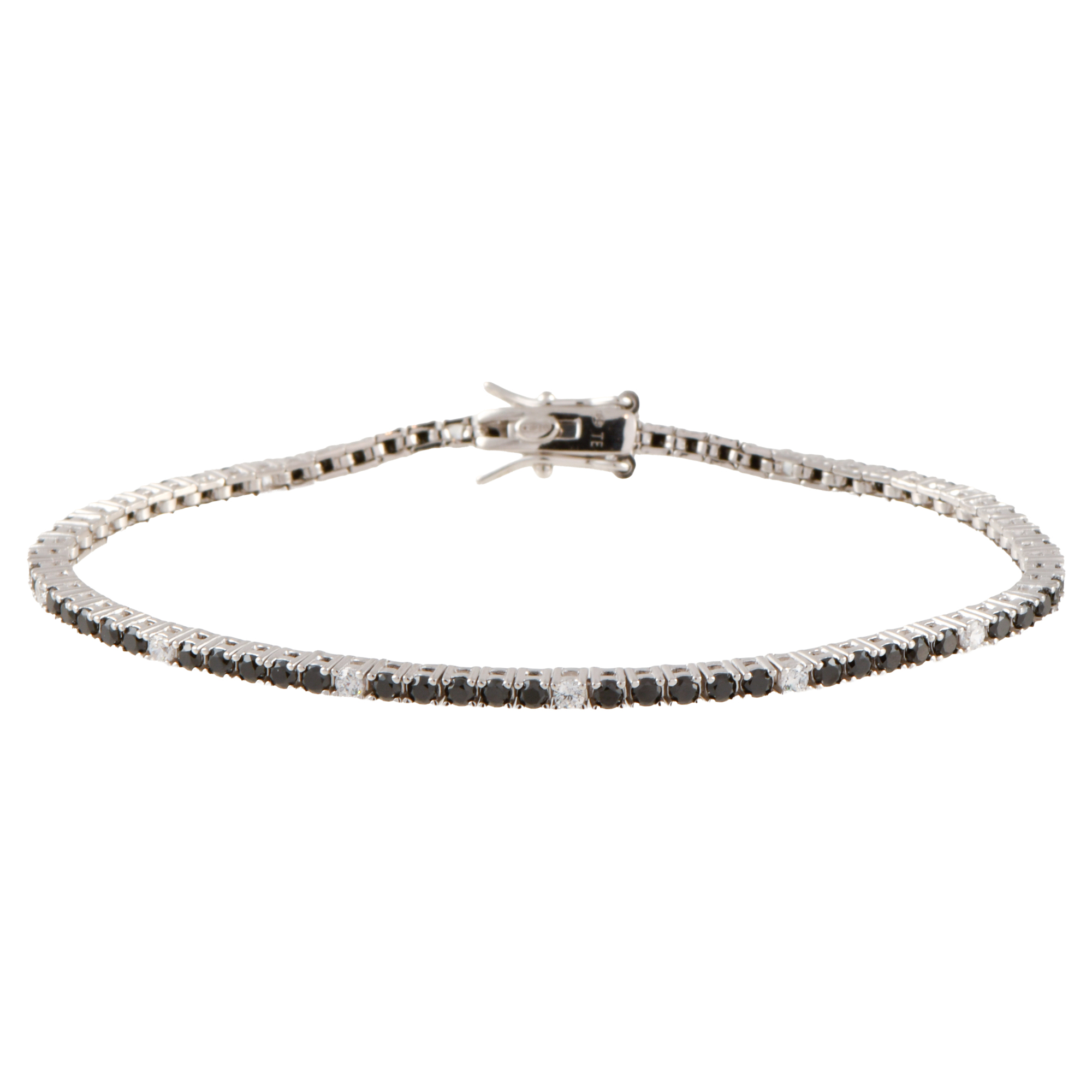Rviére bracelet with zircons.