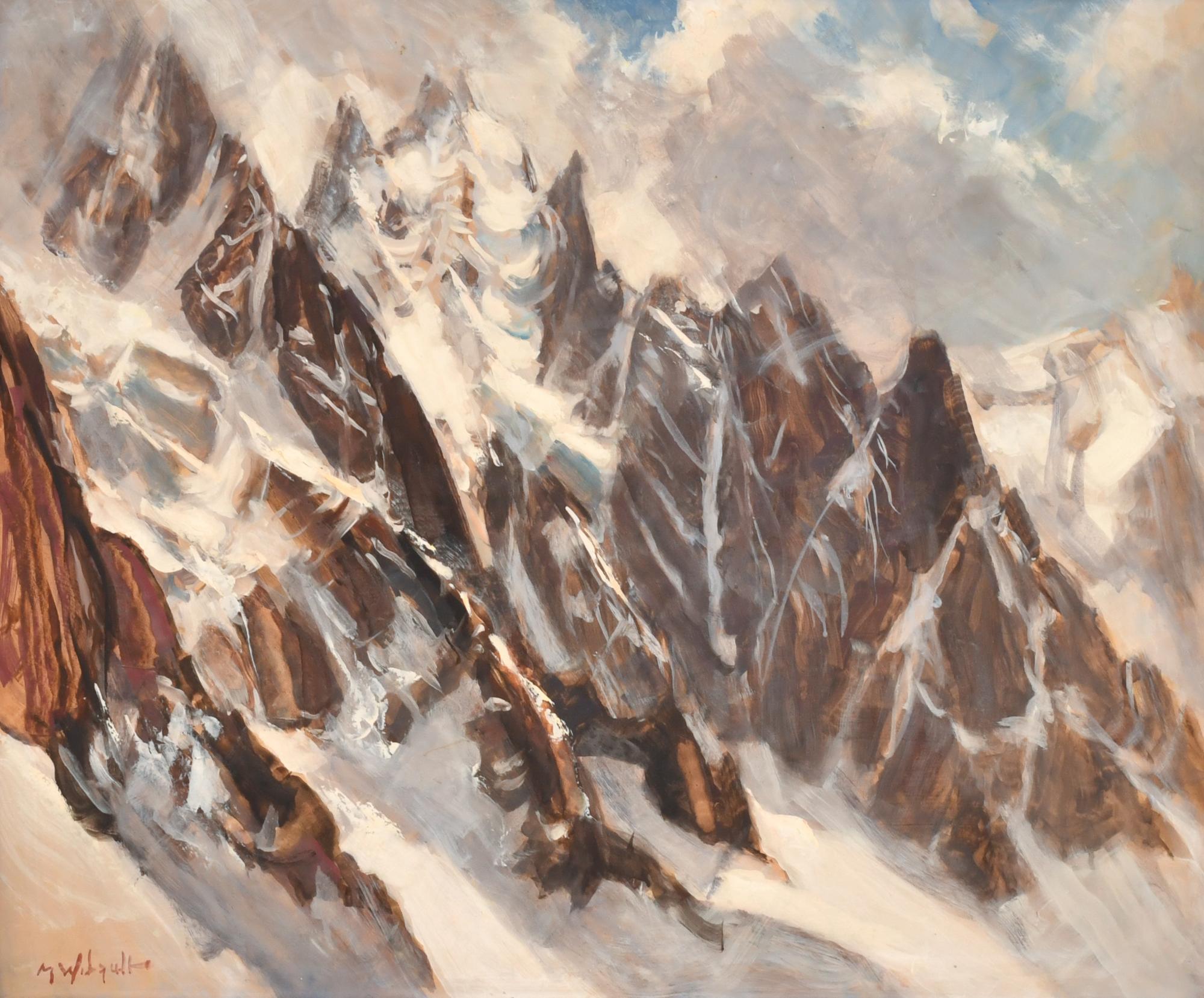 MARCEL WIBAULT (1904-1998). "Snowy peaks".