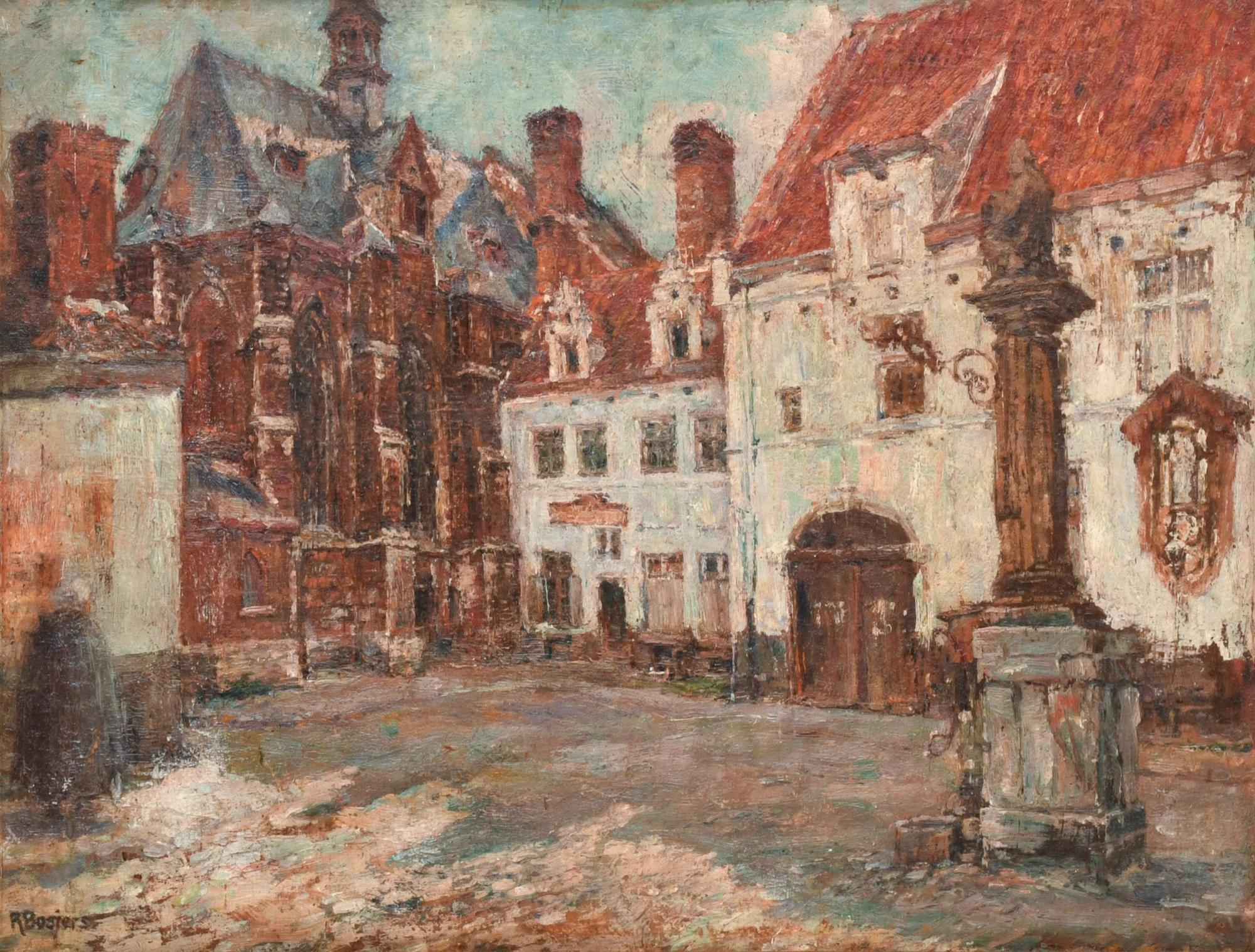 RENÉ BOSIERS (1875-1927). "Urban landscape".