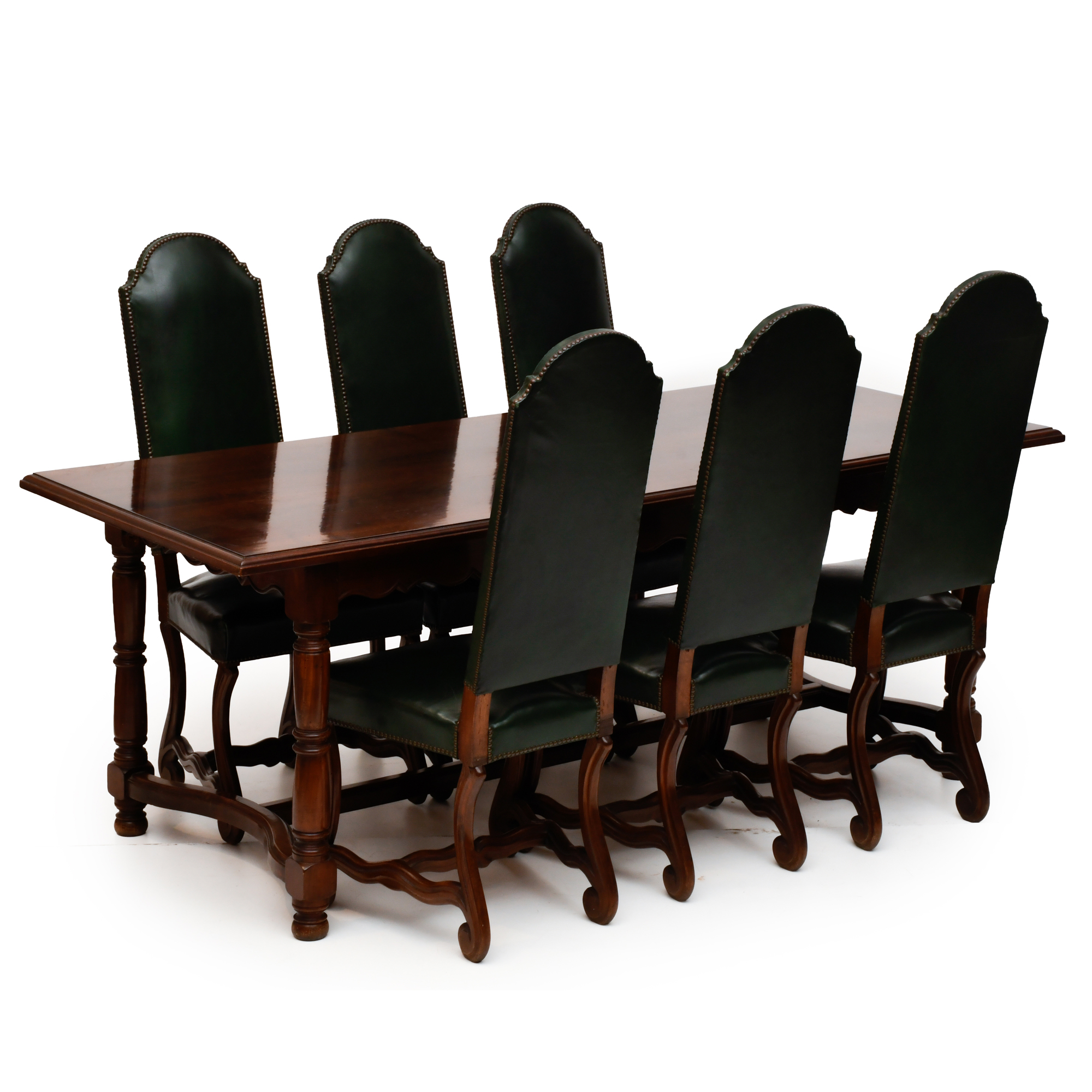 VALENTÍ.  Dining table and six chairs.