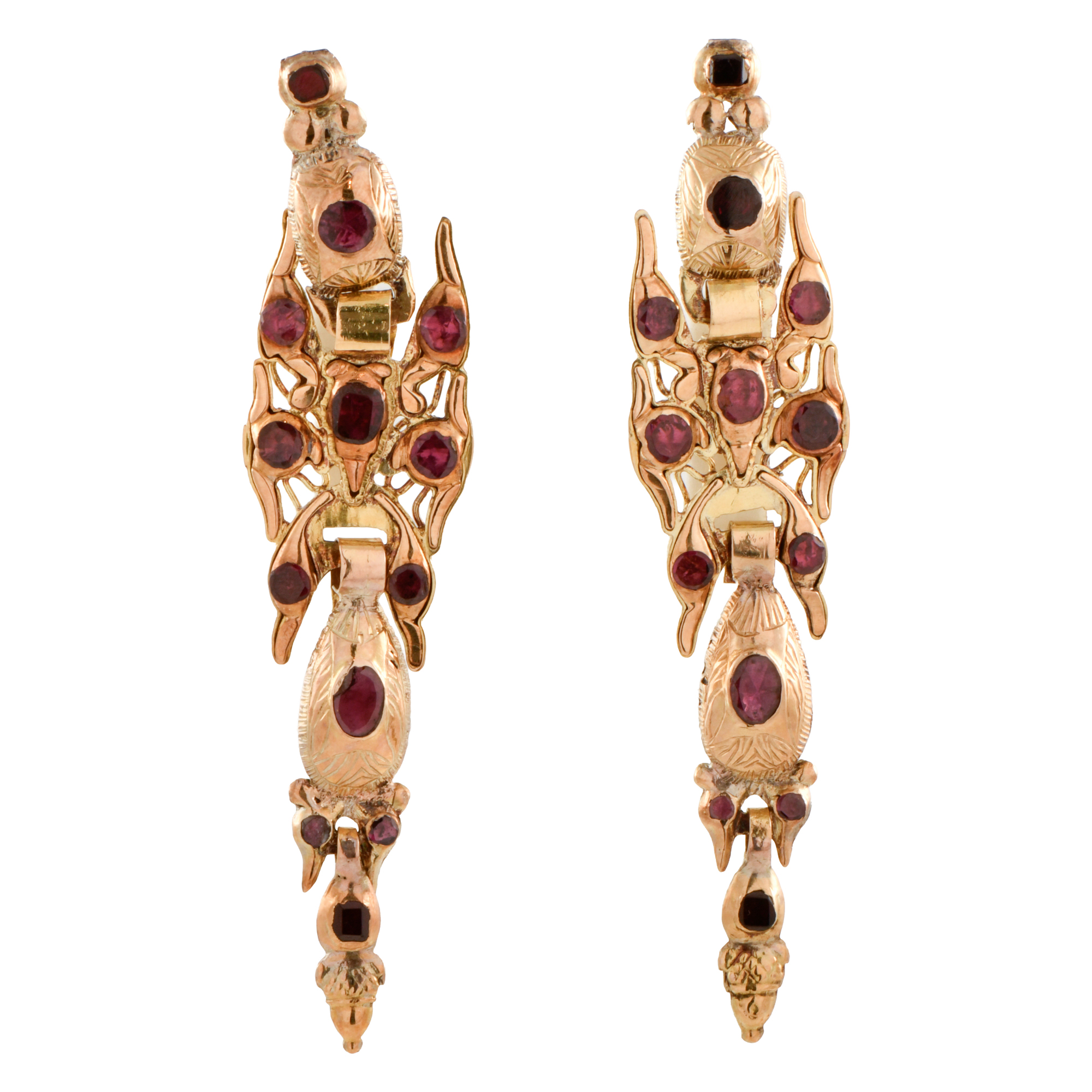 Catalan 'arangada' earrings, third quarter of the 18th cent