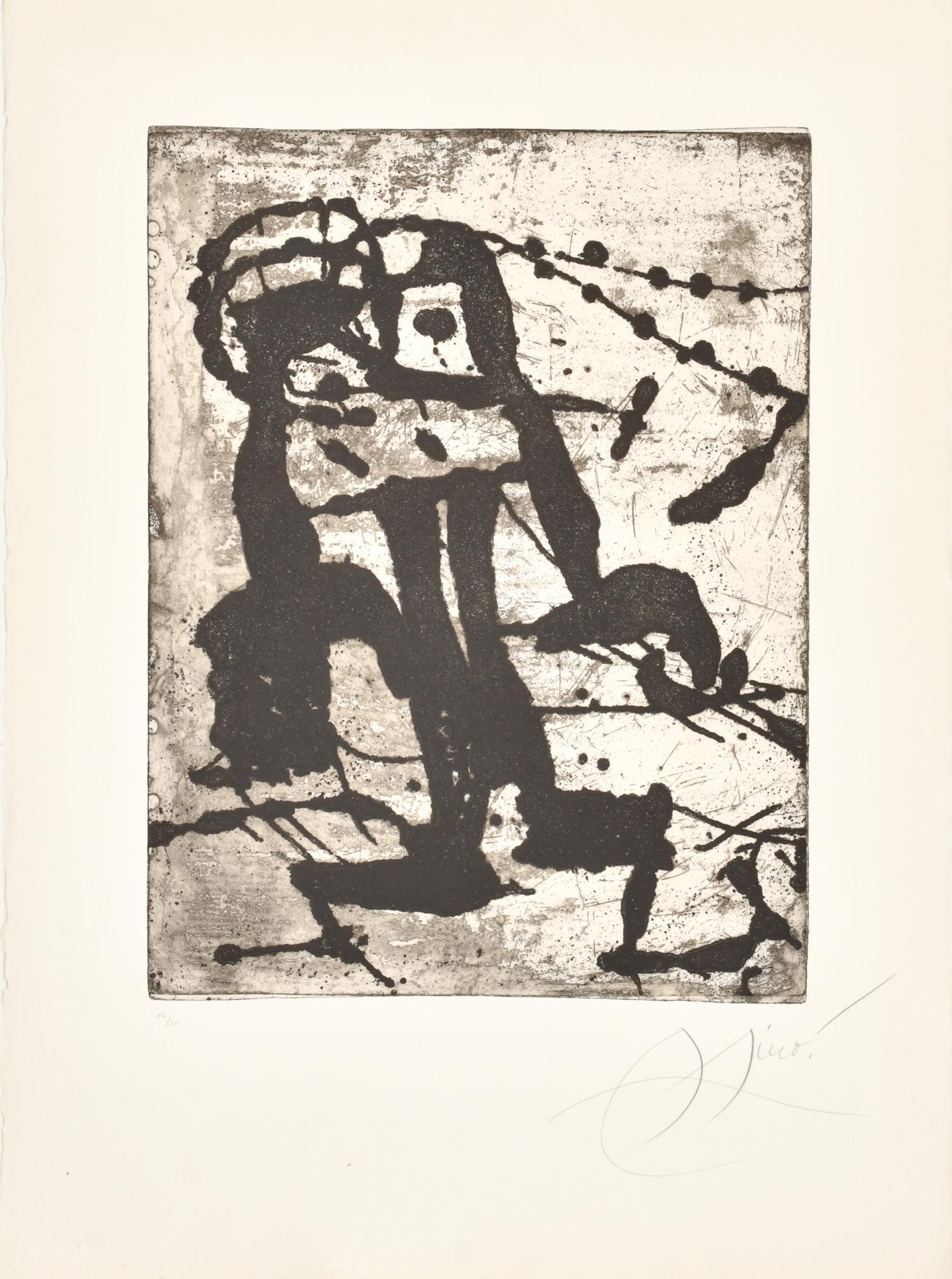 JOAN MIRÓ (1893-1983). "Rupestre XVII", 1979.
