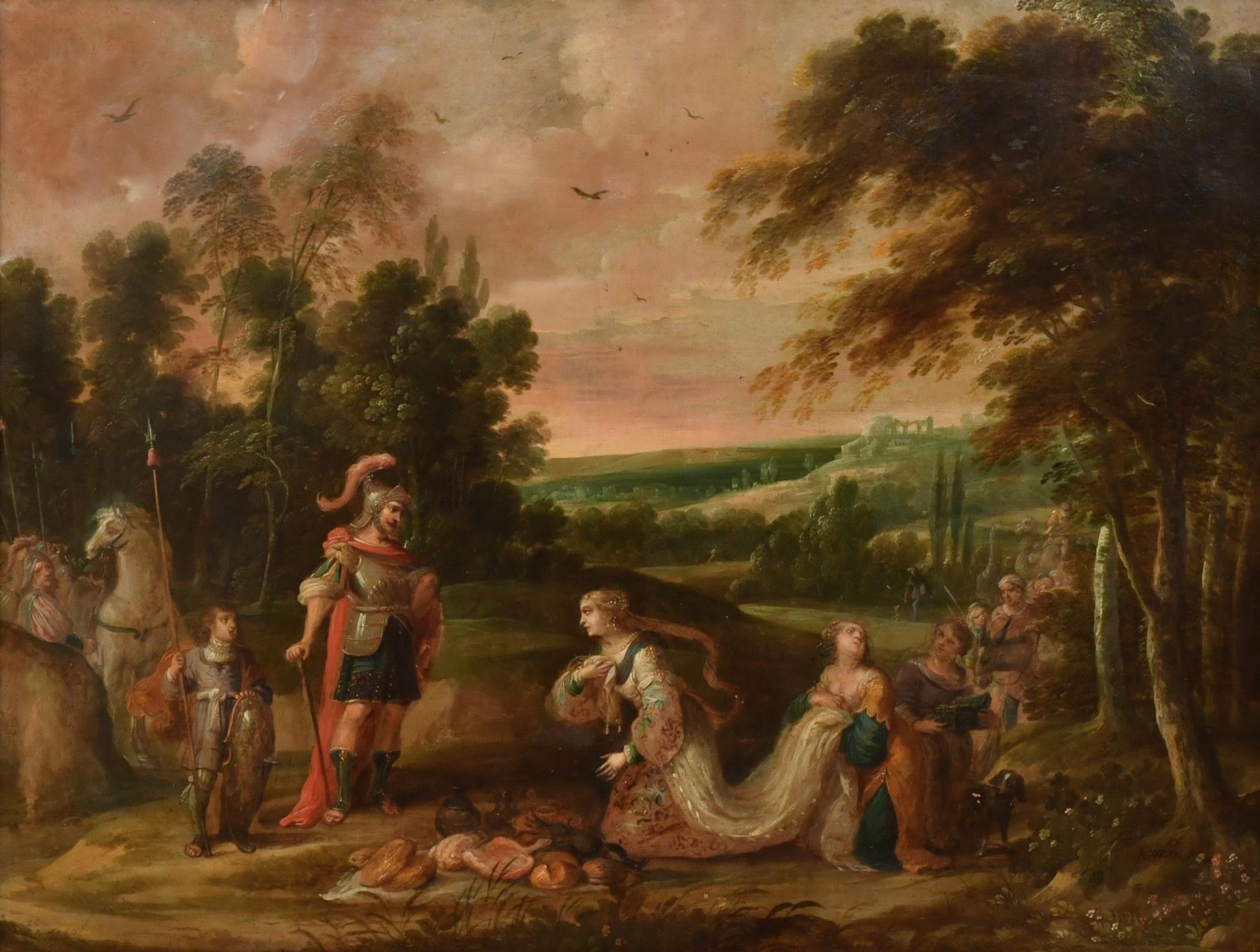 Antwerp School, 18th-19th Century. "Everyday life scene".