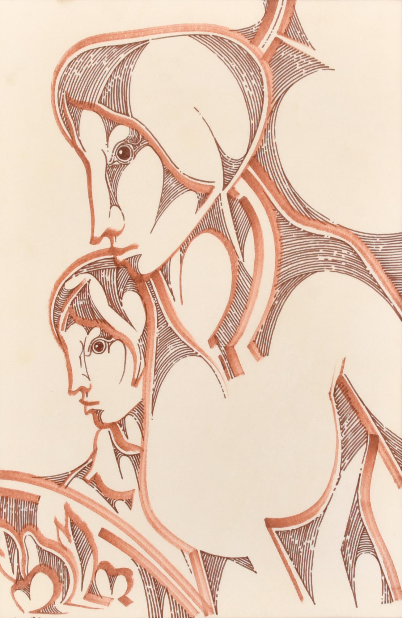 JOSÉ MARIA PARRAGA (1937-1997).  "Figuras", 1980.