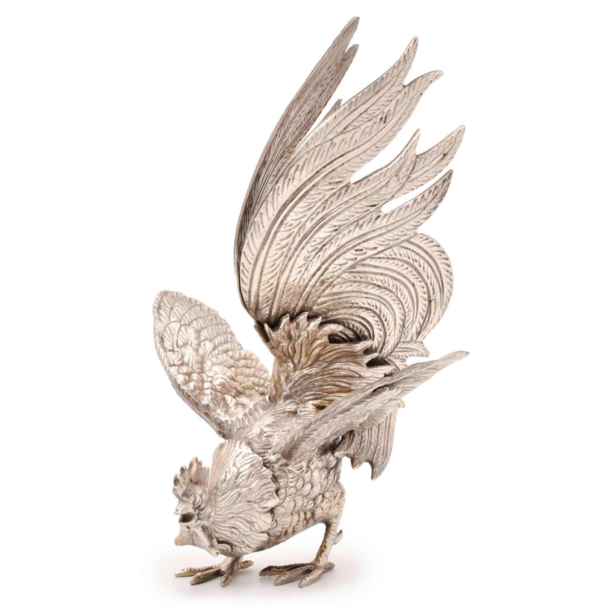 Figura de gallo de pelea, siglo XX. 