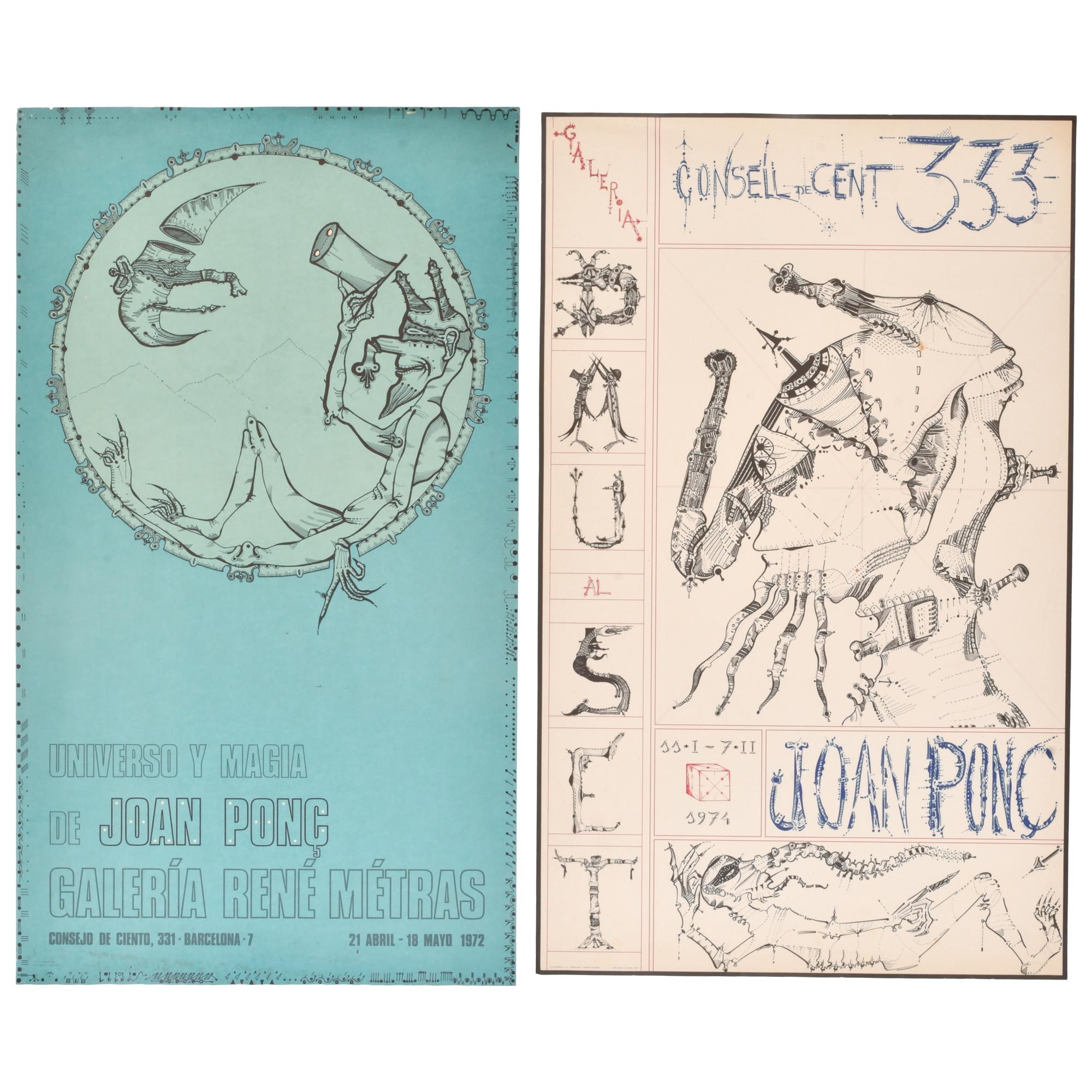 JOAN PONÇ I BONET (1927-1984). Pareja de carteles litográfi