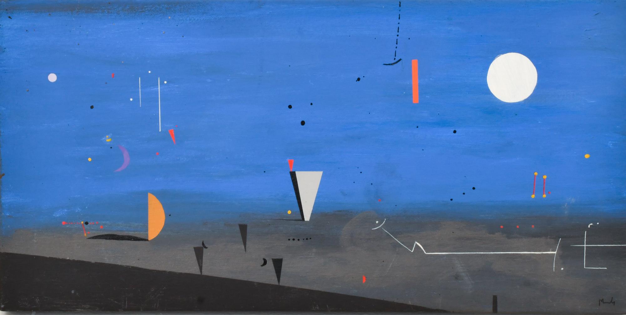 CHARLES METRAS (1962).  "Composición con luna blanca", 2008.