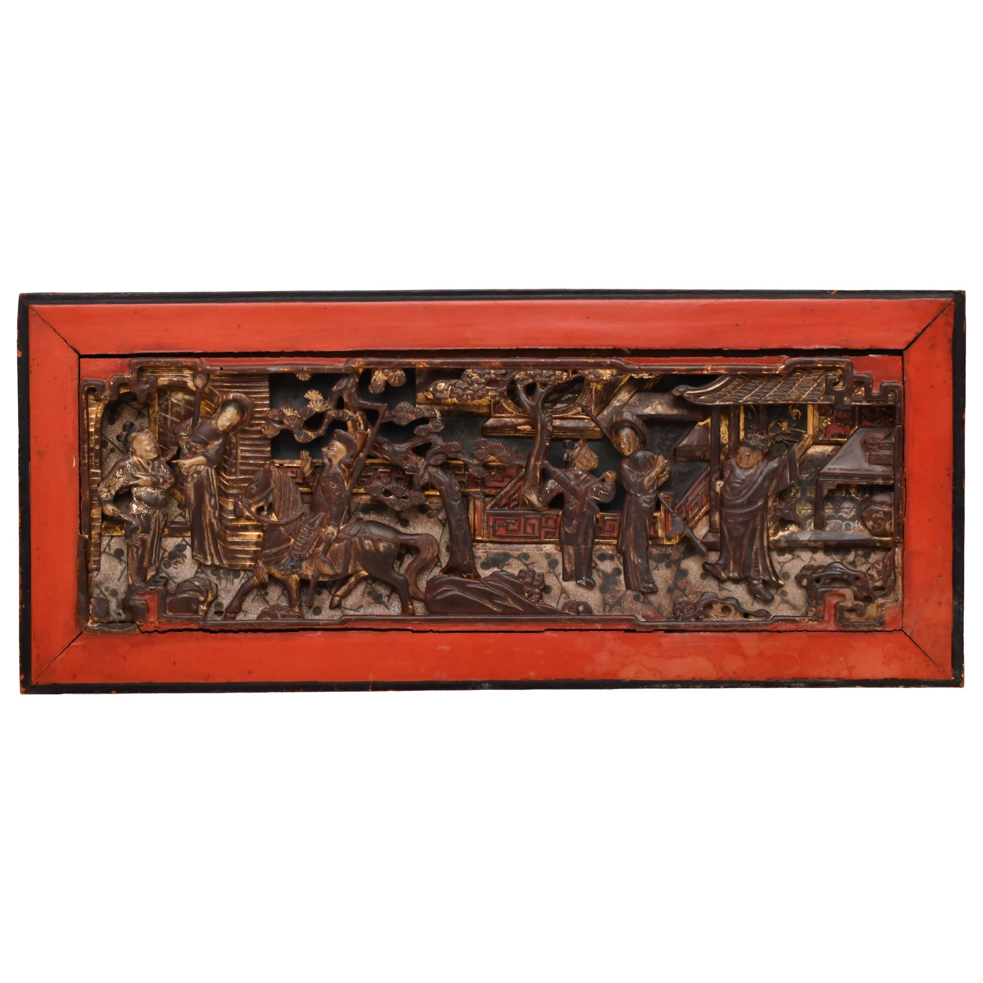 ESCUELA CHINA, DINASTÍA QING, SIGLO XX.   Pláfón en relieve.