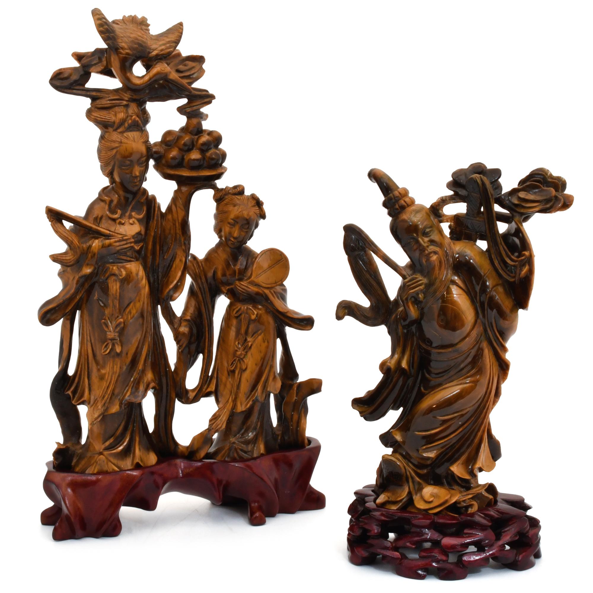 ESCUELA CHINA, SIGLO XX. "Shou Lao" y "Damas cortesanas".