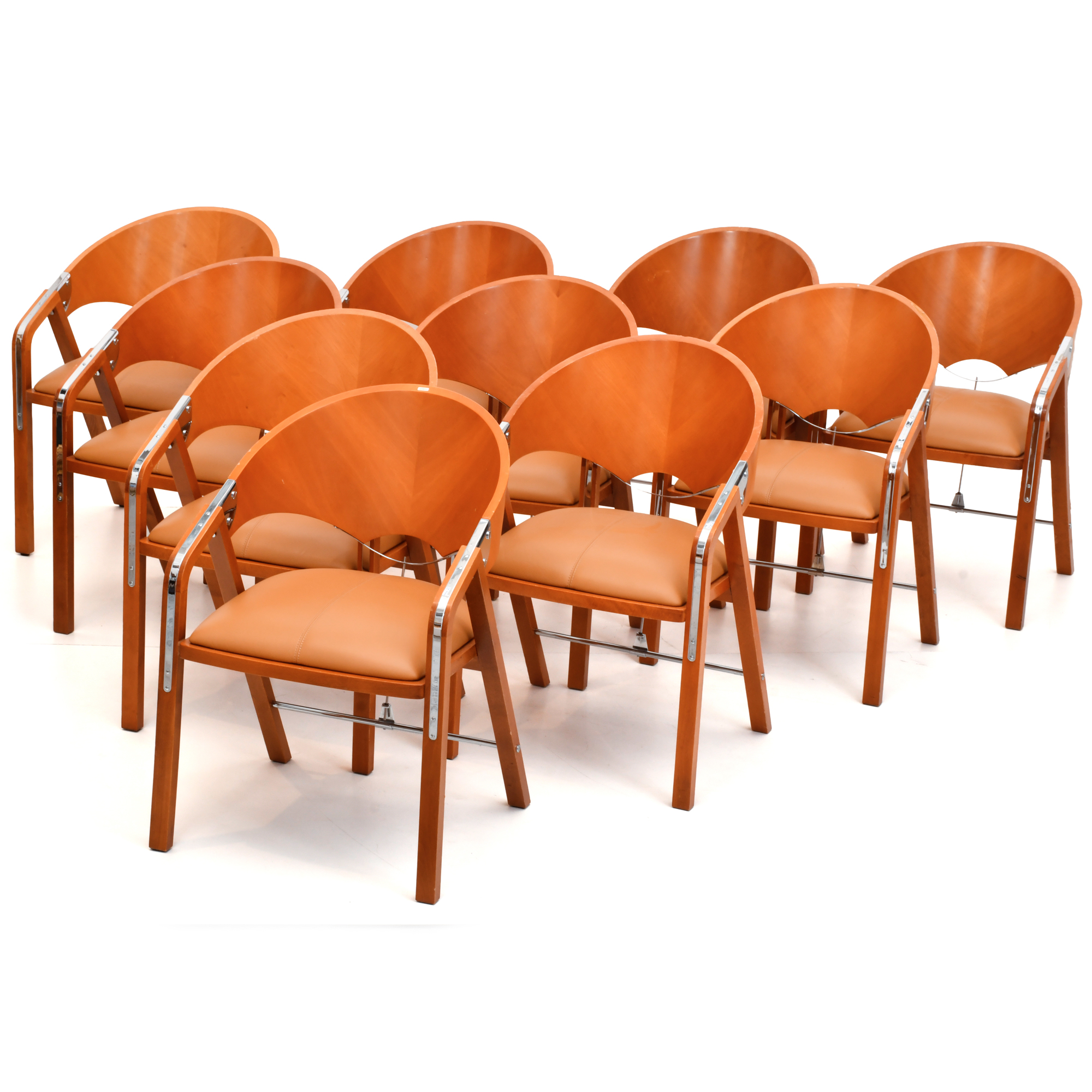 JAUME TRESSERRA (1943).   Lote de diez sillas "Spinnacker".