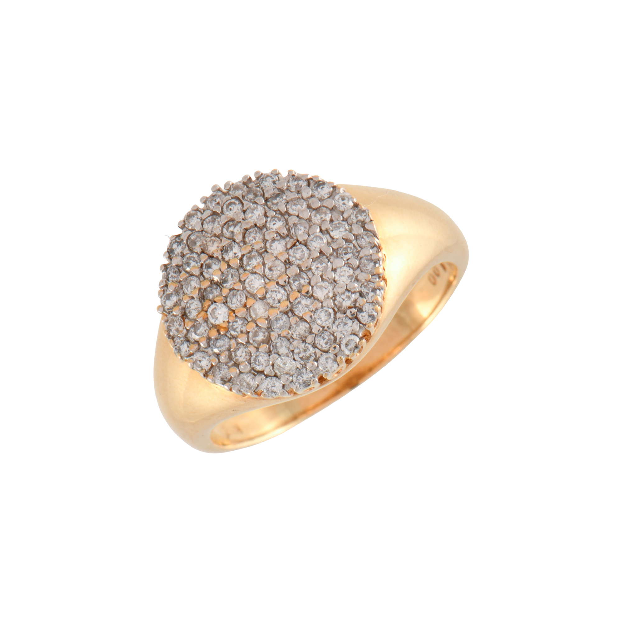SIGUIENDO MODELOS DE VASARI, Anillo con pavé de diamantes.