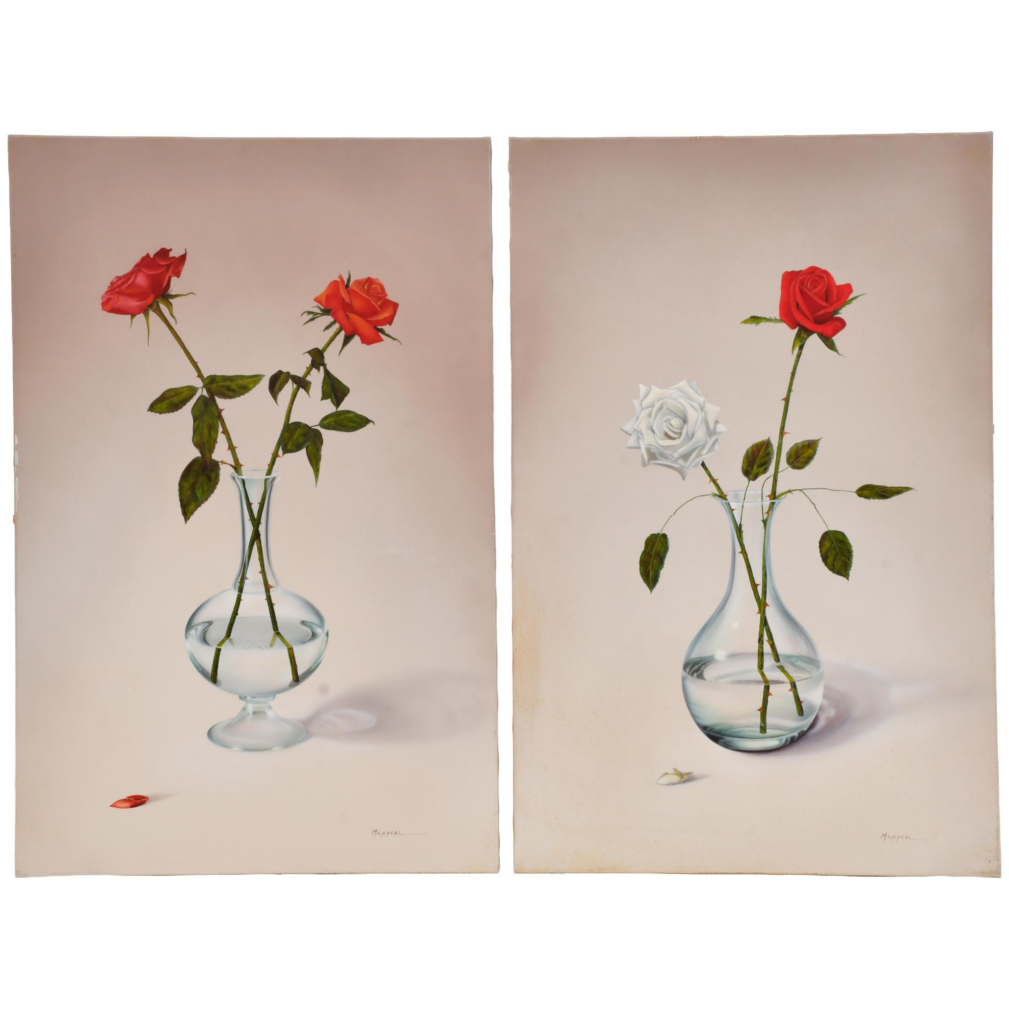 PACO DE MONREAL (1958).  Pareja de naturalezas muertas con 