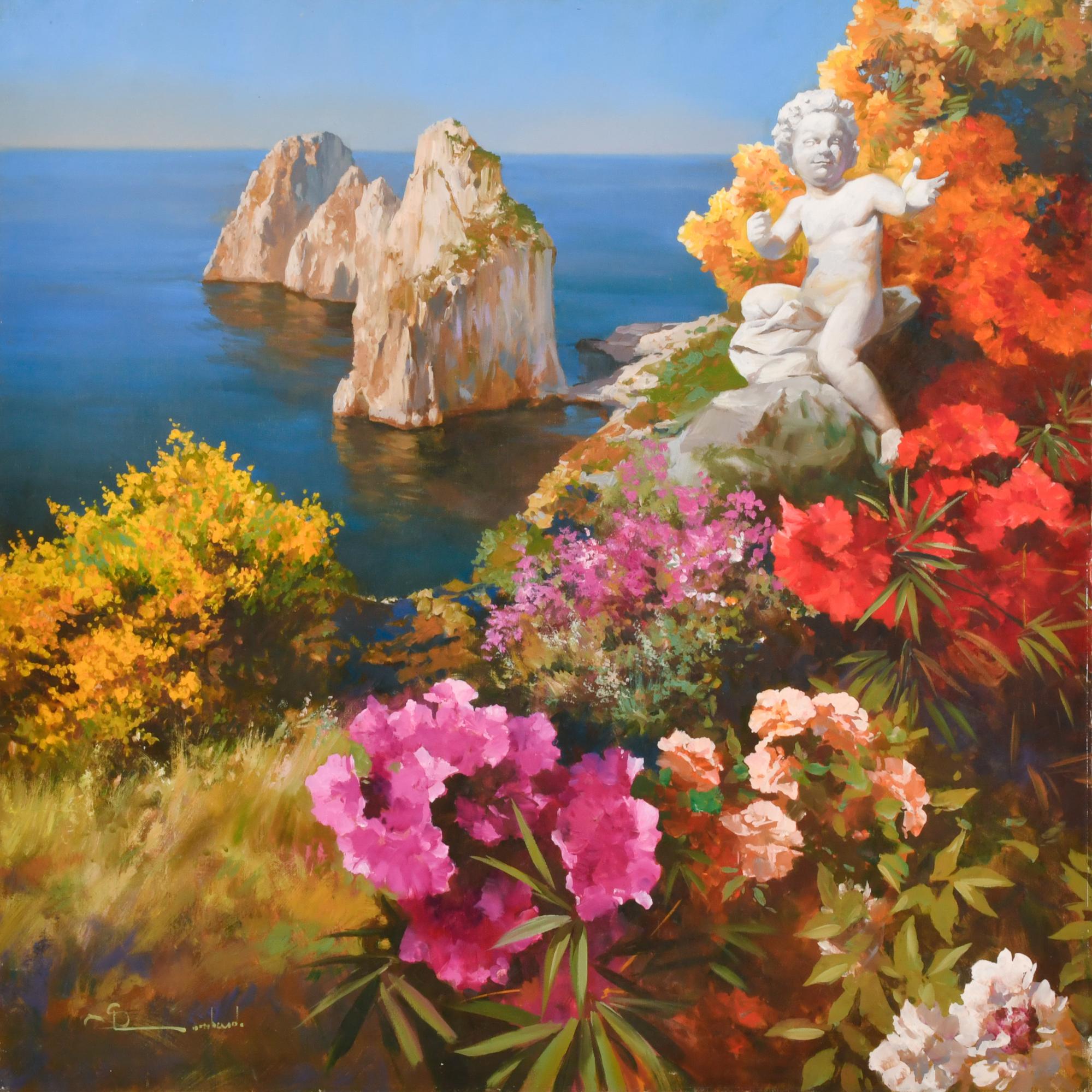 ESCUELA ITALIANA, SIGLO XX-XXI. "Capri i Faraglioni".