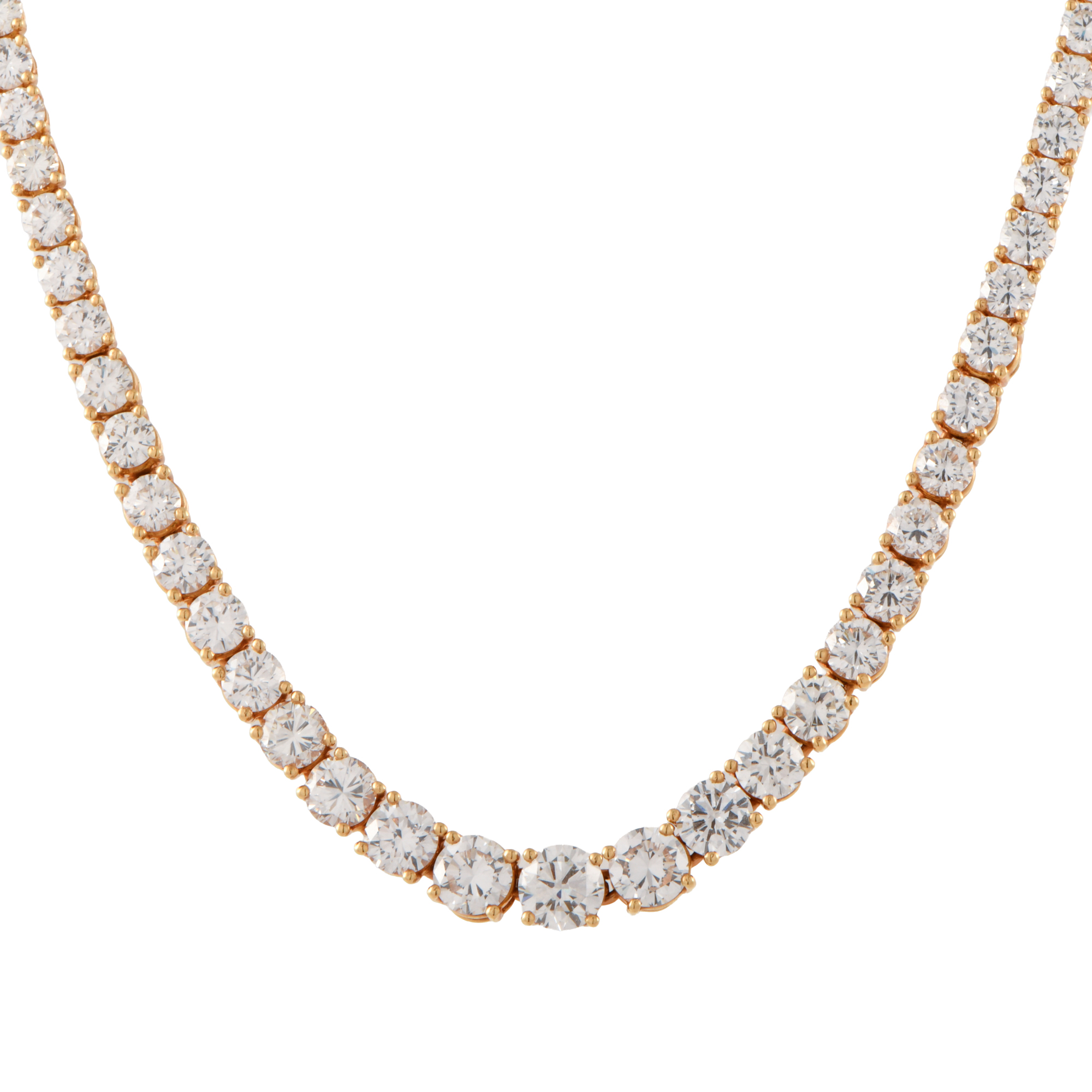 Gargantilla riviére con degradé de diamantes.