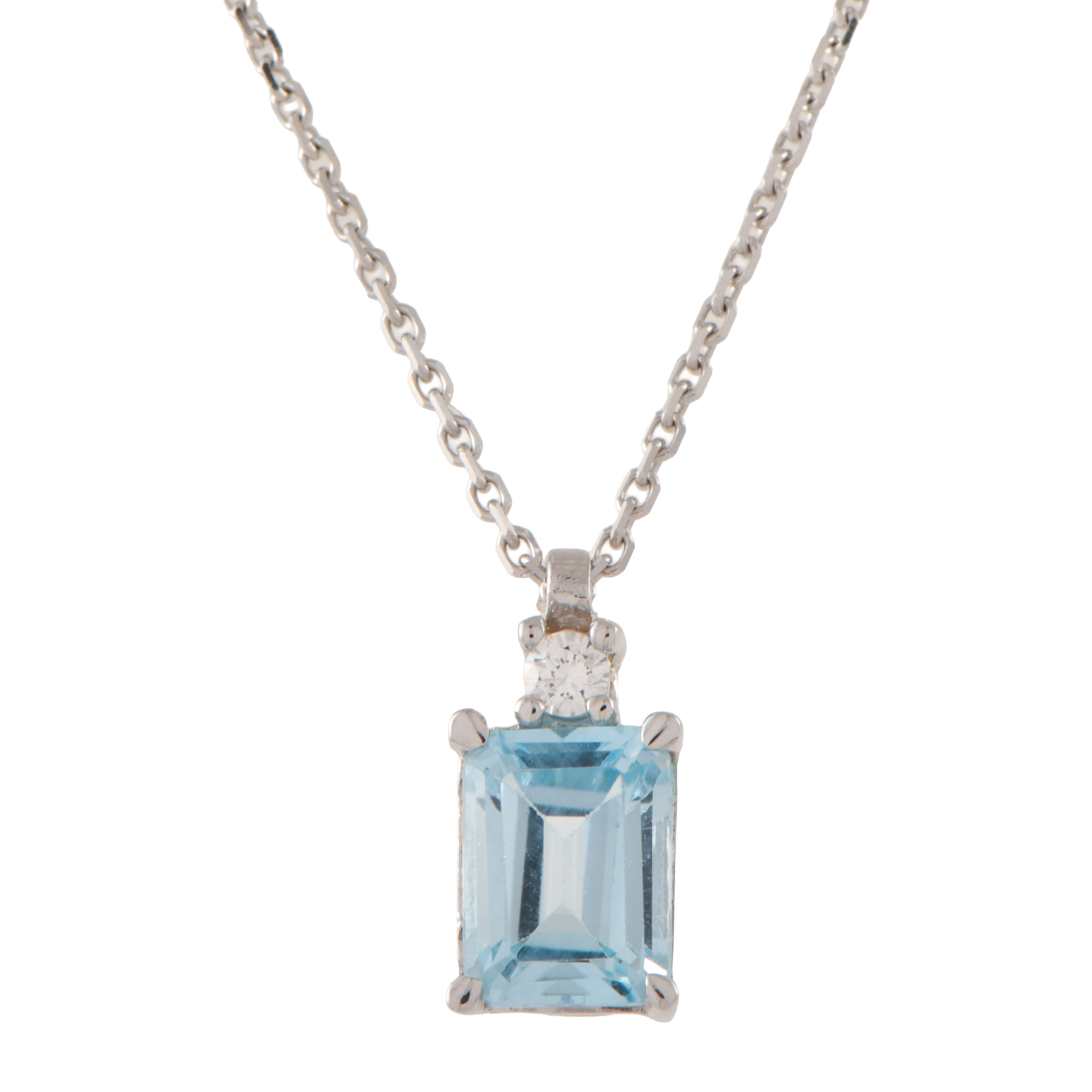 Collar con colgante con citrino y diamante.