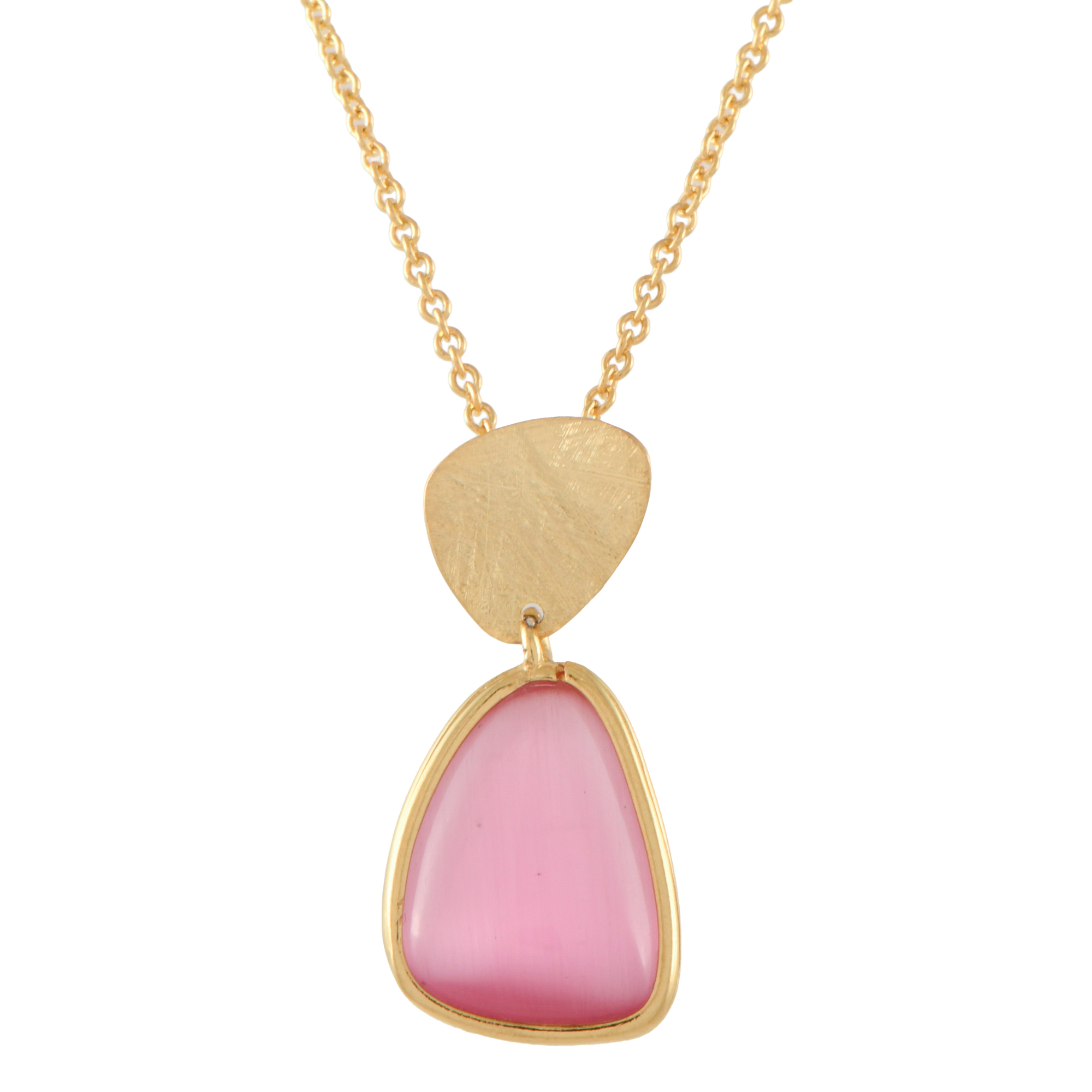 Collar con colgante con piedra natural.