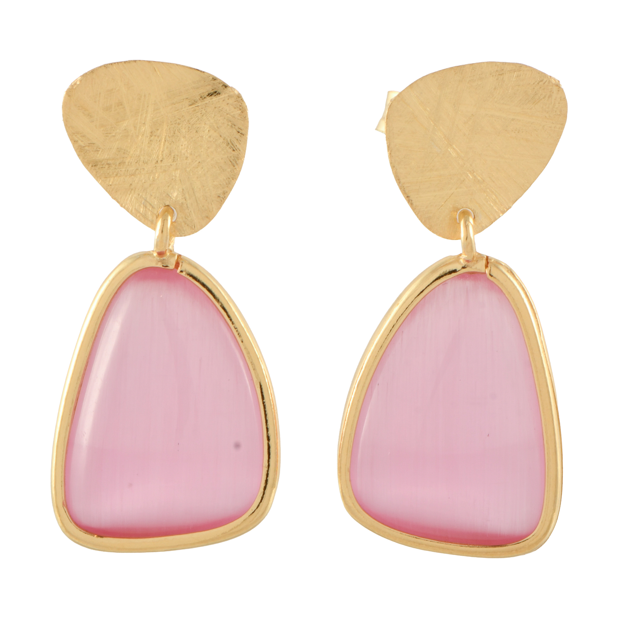 Pendientes con piedra natural.