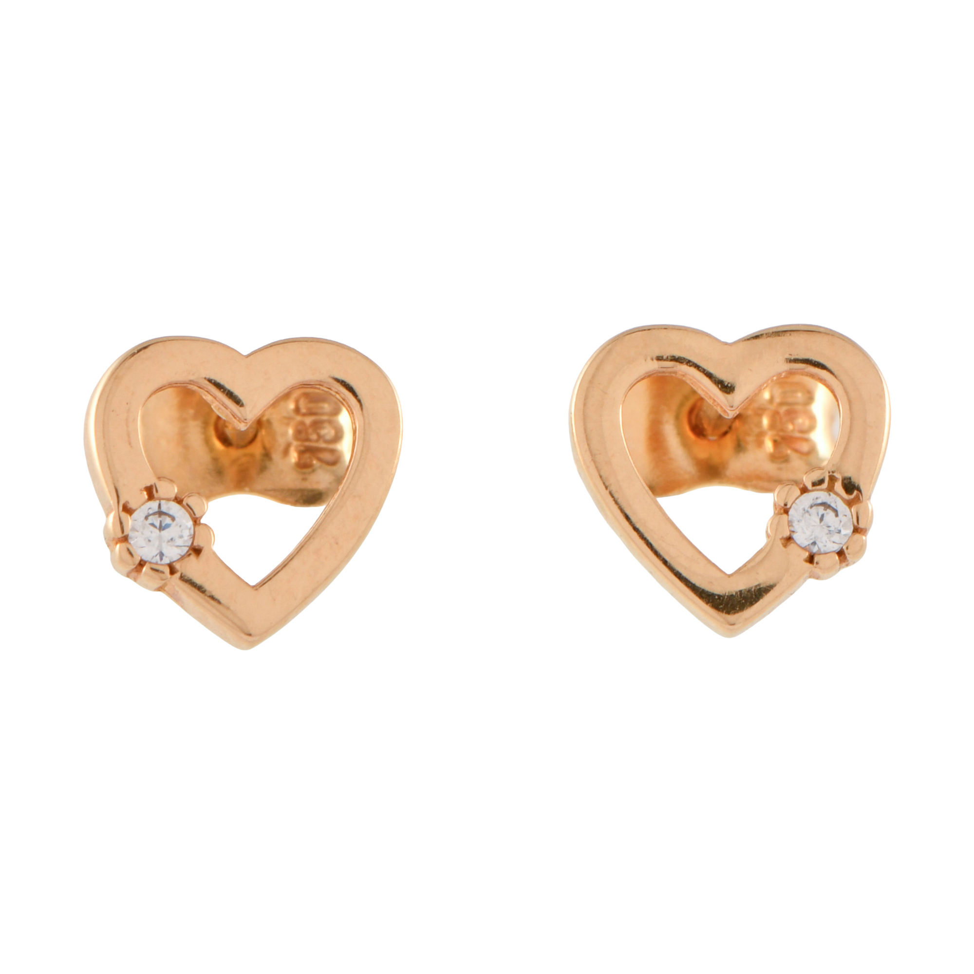 Pendientes en forma de corazón.