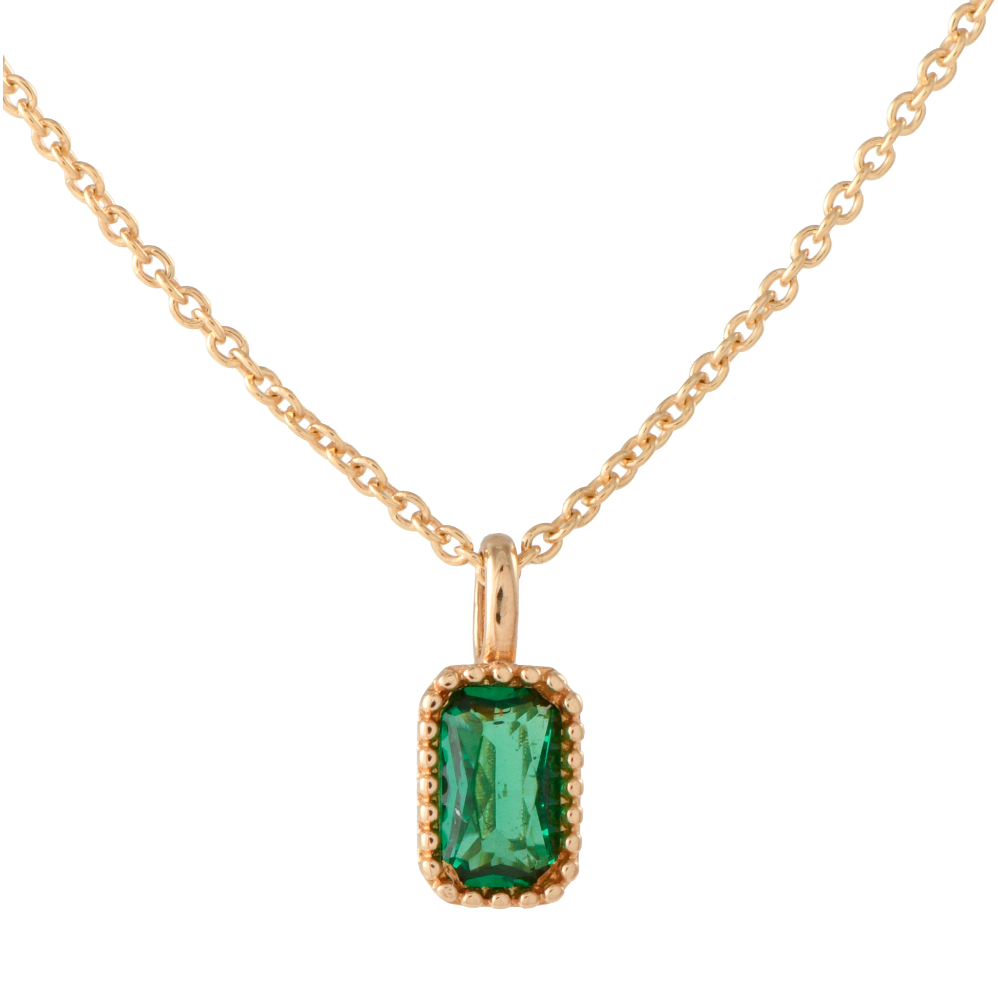 Collar con colgante de cuarzo verde.