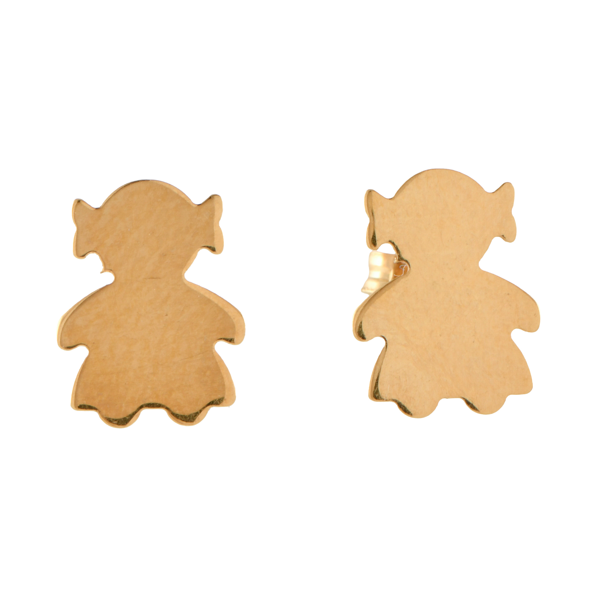 Pendientes infantiles en forma de niña.