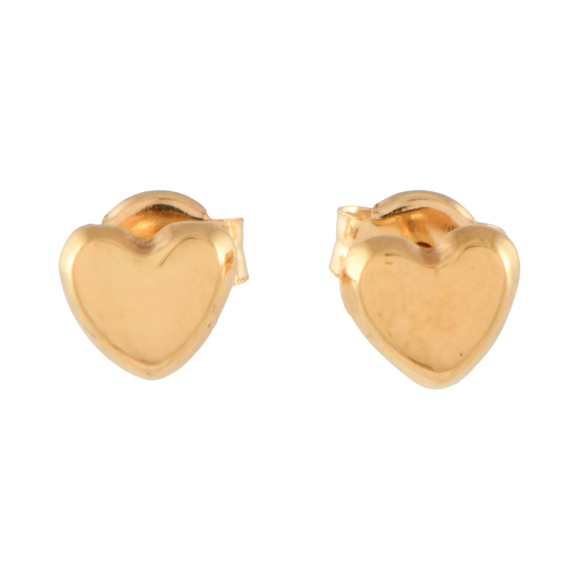 Pendientes infantiles en forma de corazón.