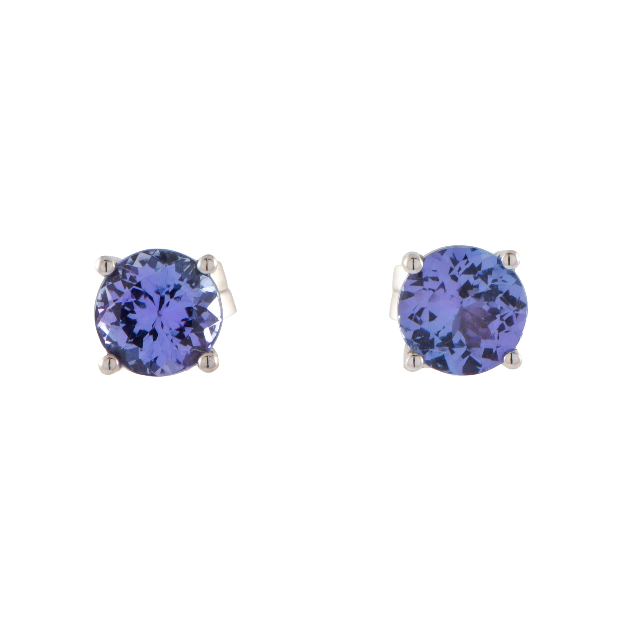 Pendientes con tanzanitas.