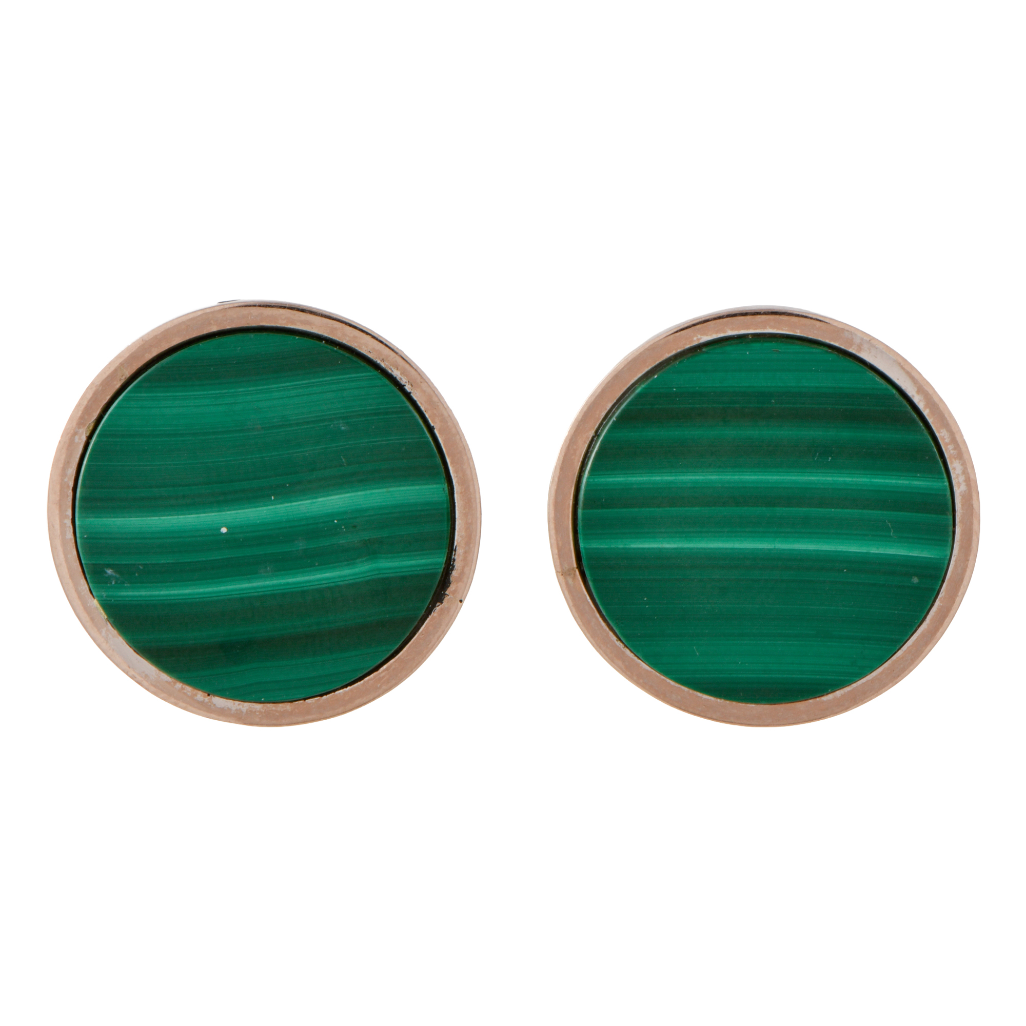 Pendientes con malaquitas.