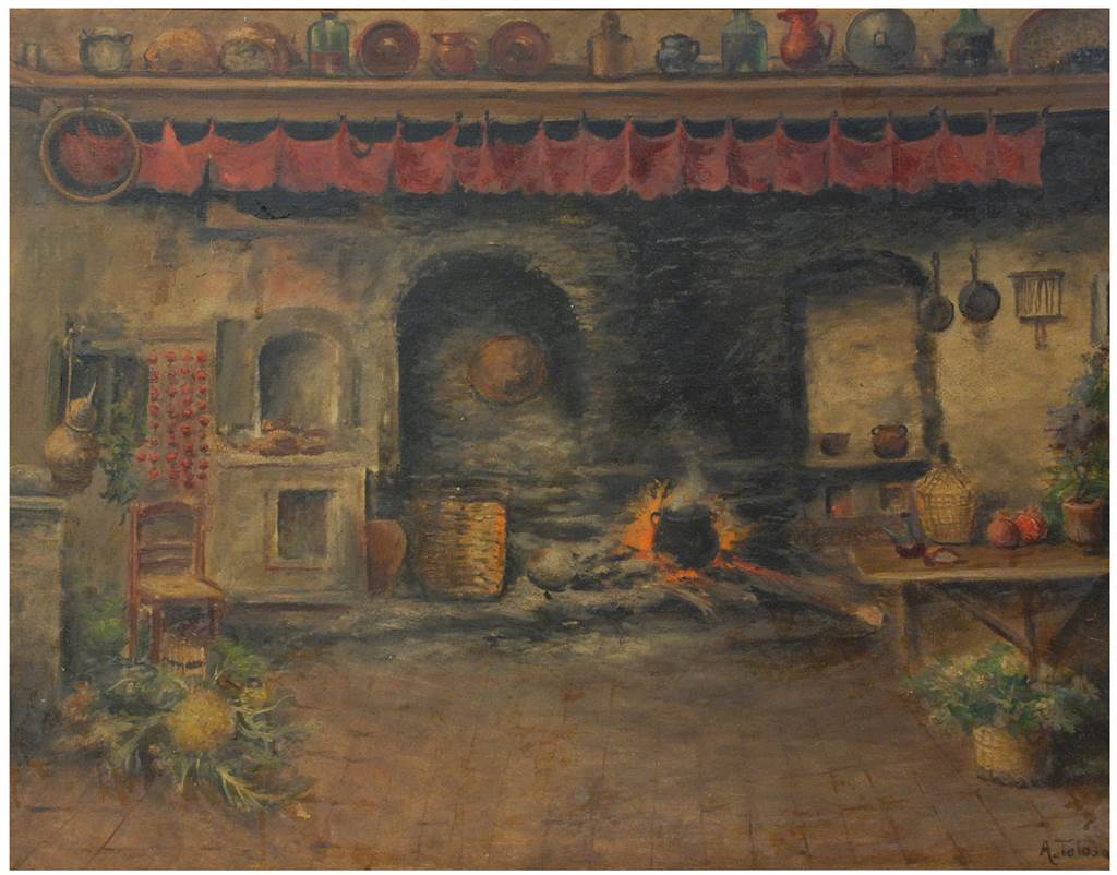 AURELI TOLOSA (1861-1938) Interior cocina