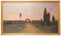 539-MODEST URGELL I INGLADA (1839-1919)CementerioÓleo sobre lienzo