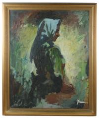 704-JOSEP TRUCO PRAT (1923)"Gitana húngara"Óleo sobre lienzo