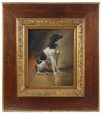 799-JOAQUÍN SOROLLA Y BASTIDA (1863-1923)Un perroÓleo sobre lienzo