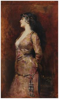 653-FRANCESC MASRIERA I MANOVENS (1842-1902) Una joven.