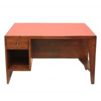 161-PIERRE JEANNERET (GINEBRA, SUIZA, 1896-1967)"Office table", mesa de despacho, circa 1957-1958.