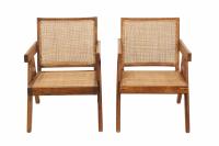 163-PIERRE JEANNERET (GINEBRA, SUIZA, 1896-1967)"Easy Armchairs", pareja de sillones, circa 1955.