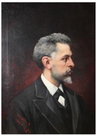 733-JOSEP CUSACHS I CUSACHS (1851-1908)Retrato de Lluís Granes Arrufi.