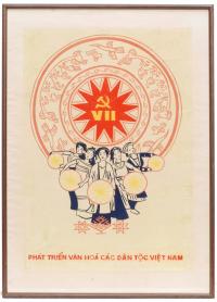 705-CARTEL REVOLUCIONARIO VIETNAMITA.  "Promovemos la cultura de las minorías étnicas de Vietnam".
