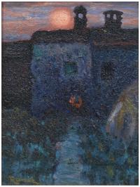 877-NICOLÁS RAURICH (1871-1945). "Crepúsculo".