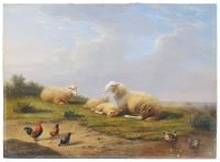 713-FRANÇOIS VANDEVERDONCK (1848-1875). "Paisaje con ovejas".