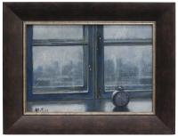 859-Oil on board.Signed and dated on the lower left corner, 1972.Some loss of paint. 26,5 x 37 cm and 40 x 51 cm (frame).