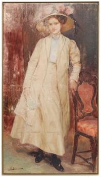 843-LLUÍS GRANER I ARRUFÍ (1863-1929). "Retrato dama".