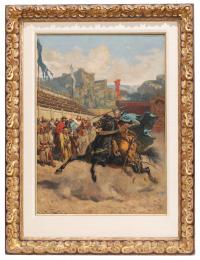 835-RAMON TUSQUETS Y MAIGNON (1837-1904). Obra previa para "PEDRO EL GRANDE Y EL DESAFÍO DE BURDEOS", 1886.