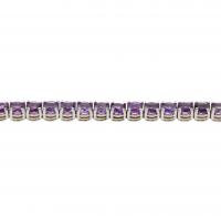 74-White gold with round-cut amethysts. 18,5 cm.18,8 gr.