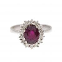 110-RUBY HALO RING.
